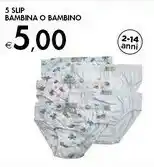Bennet 5 Slip Bambina O Bambino offerta