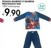 Bennet Pigiama Bambino Bambina Personaggi offerta