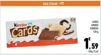 Conad City Ferrero Ferrero - Kinder Cards 128 g(ml) offerta