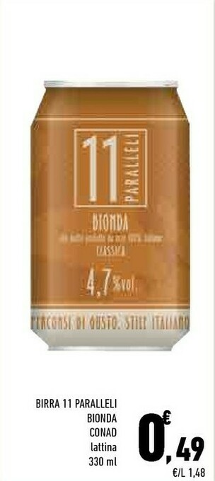 Conad City Conad Birra 11 Paralleli offerta