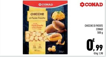 Conad Conad - Chicche Di Patate Fresche Con Sole Patate Fresche Cotte A Vapore 500 G(ml) offerta