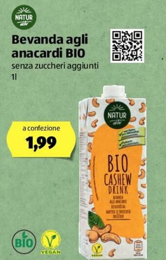 ALDI Bevanda agli anacardi BIO 1L offerta