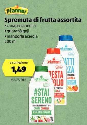ALDI Pfanner Spremuta di frutta assortita 500ml offerta