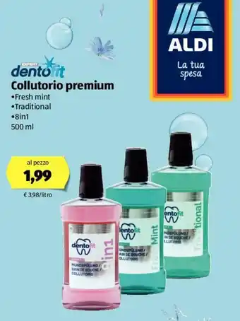 ALDI Dento Collutorio premium 500ml offerta