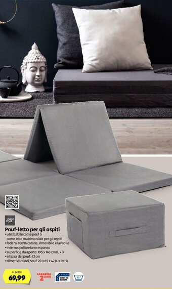 ALDI Living Style Pouf-letto per gli ospiti offerta