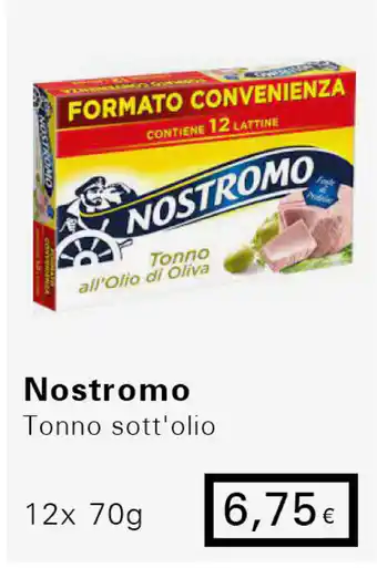 Iper Tosano Nostromo Tonno sott'olio 12x 70g offerta