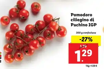 Lidl Pomodoro ciliegino di Pachino IGP 300 g confezione offerta