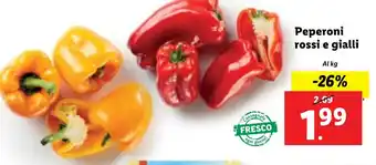 Lidl Peperoni rossi e gialli offerta