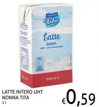Ecu Discount Latte Intero UHT Nonna Tita 1 l offerta