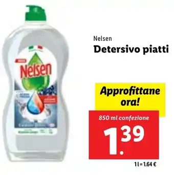 Lidl Nelsen Detersivo piatti 850 ml confezione offerta