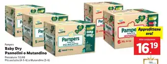 Lidl Pampers Baby Dry Pannolini o Mutandino offerta