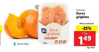 Lidl Chef select Zucca grigliata 200 g confezione offerta