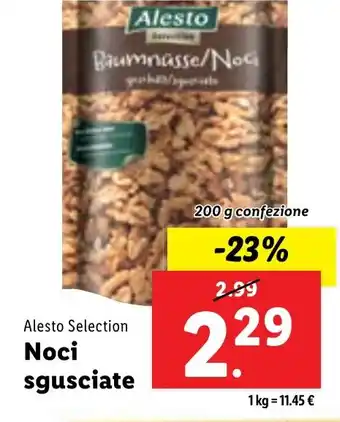 Lidl Alesto Selection Noci sgusciate 200 g confezione offerta