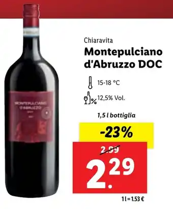Lidl Chiaravita Montepulciano d'Abruzzo DOC offerta