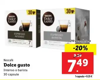 Lidl Nescafé Dolce gusto 210 g confezione offerta