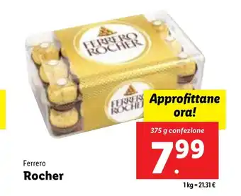 Lidl Ferrero Rocher 375 g confezione offerta