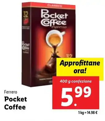 Lidl Ferrero Pocket Coffee 400 g confezione offerta