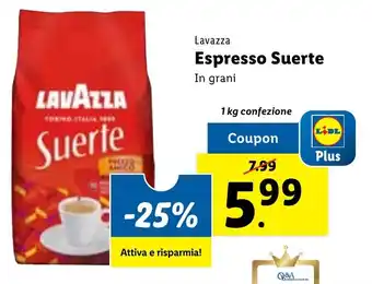 Lidl LAVAZZA Espresso Suerte offerta