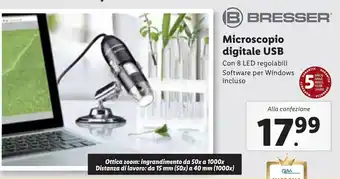 Lidl BRESSER Microscopio digitale USB offerta