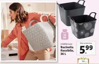 Lidl LIVARNO home Bacinella flessibile, 36 L offerta