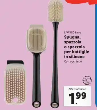 Lidl LIVARNO home Spugna, spazzola o spazzola per bottiglie in silicone offerta