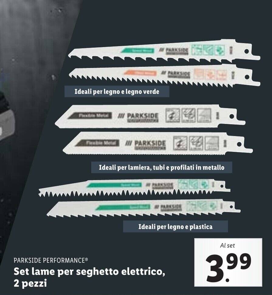 PARKSIDE PERFORMANCE Set lame per seghetto elettrico, 2 pezzi offerta