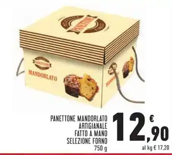 Conad PANETTONE MANDORLATO ARTIGIANALE FATTO A MANO SELEZIONE FORNO offerta