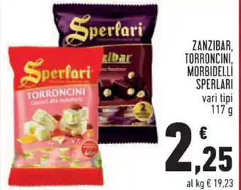 Conad ZANZIBAR, TORRONCINI, MORBIDELLİ SPERLARI vari tipi 117 g offerta