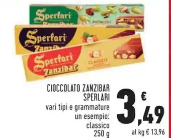 Conad CIOCCOLATO ZANZIBAR vari tipi 250 g offerta