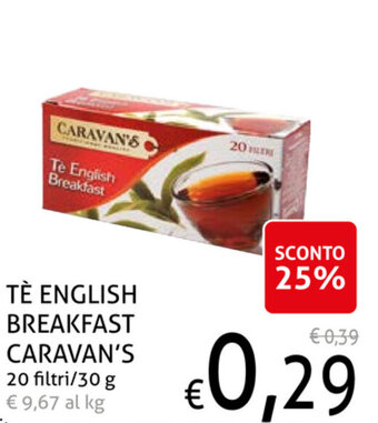 Caravan's Tè English Breakfast 20 filtri/30 g