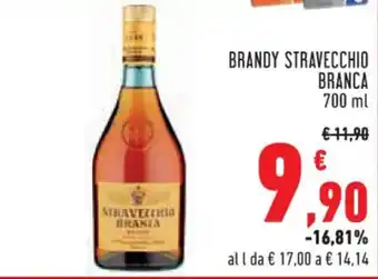 Conad BRANDY STRAVECCHIO BRANCA 700 ml offerta
