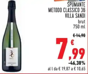 Conad SPUMANTE METODO CLASSICO 36 VILLA SANDI 750 ml offerta