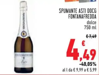Conad SPUMANTE ASTI DOCG FONTANAFREDDA dolce 750 ml offerta