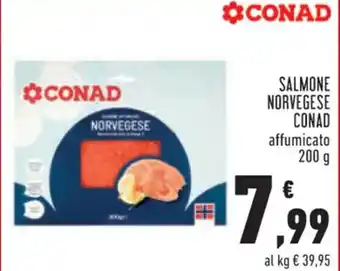 Conad SALMONE NORVEGESE CONAD affumicato 200 g offerta