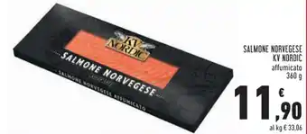 Conad SALMONE NORVEGESE KV NORDIC affumicato 360 g offerta