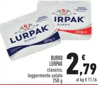 Conad BURRO LURPAK classico 250 g offerta