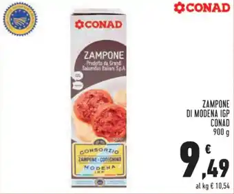 Conad ZAMPONE DI MODENA IGP CONAD 900 g offerta