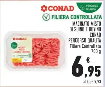 Conad MACINATO MISTO DI SUINO E BOVINO CONAD 700 g offerta