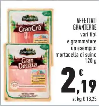 Conad AFFETTATI GRANTERRE vari tipi 120 g offerta