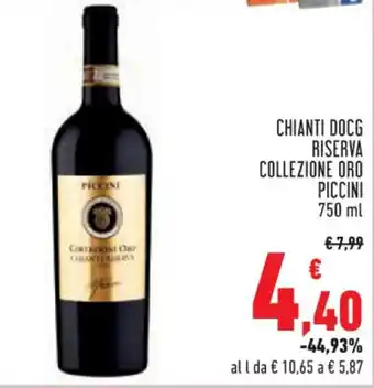 Conad CHIANTI DOCG RISERVA COLLEZIONE ORO PICCINI 750 ml offerta
