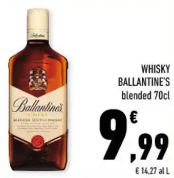 Conad WHISKY BALLANTINE'S blended 70cl offerta