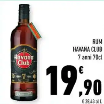 Conad RUM HAVANA CLUB 7 anni 70cl offerta