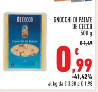 Conad GNOCCHI DI PATATE DE CECCO 500 g offerta