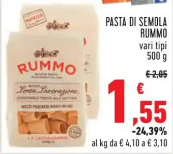 Conad PASTA DI SEMOLA RUMMO vari tipi 500 g offerta