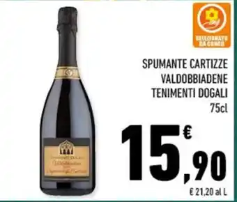Conad SPUMANTE CARTIZZE VALDOBBIADENE TENIMENTI DOGALI 75cl offerta