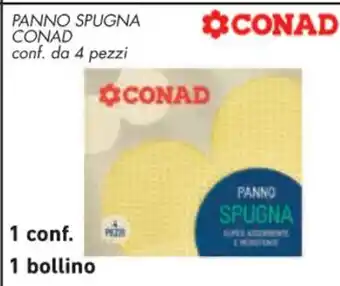 Conad PANNO SPUGNA CONAD conf. da 4 pezzi offerta