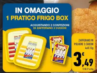 Conad ZAFFERANO IN POLVERE 3 CUOCHI 4x0,15g offerta