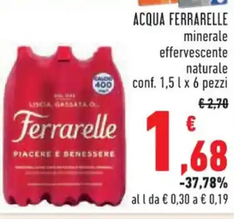 Conad ACQUA FERRARELLE minerale conf. 1,5 l x 6 pezzi offerta