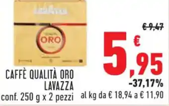 Conad CAFFÈ QUALITÀ ORO LAVAZZA conf. 250 g x 2 pezzi offerta