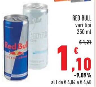 Conad RED BULL vari tipi 250 ml offerta